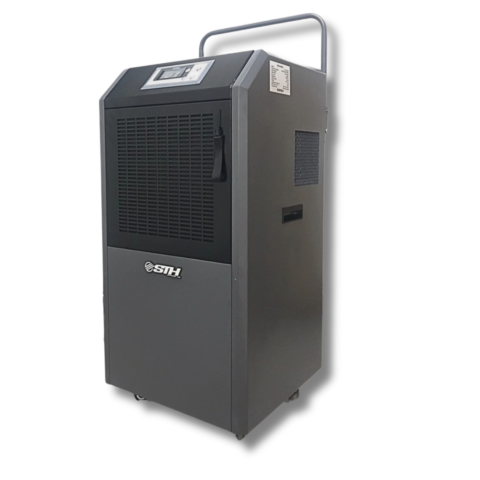 Image of a modern dehumidifier designed for efficient moisture control in homes, offices, and industrial spaces. Sleek design with intuitive controls, showcasing its ability to reduce humidity levels and improve air quality. Ideal for preventing mold, mildew, and allergens by maintaining optimal indoor humidity. A must-have solution for healthier and more comfortable environments.